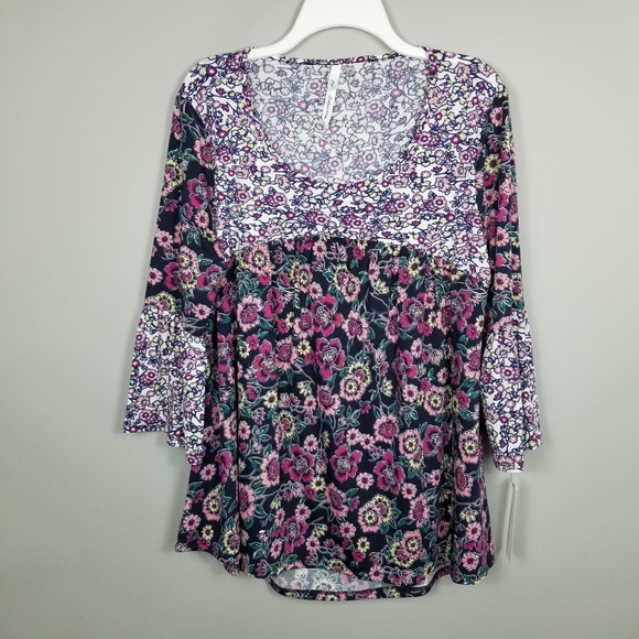 NY Collection Tops - NEW NWT NY Collection Floral Stretchy Tunic Top XL